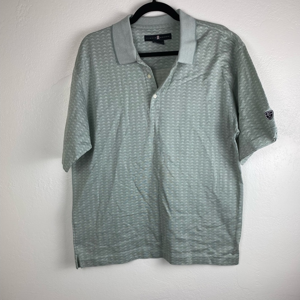 Nike Tiger Woods Sage Green Short sleeve Polo Shirt Men’s size Medium